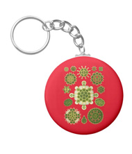 Key chain with algae designs