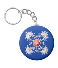 Key chain with algae designs