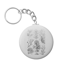 Key chain with algae designs