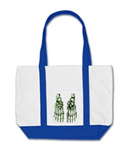 Bags with images of the bones of the human foot