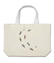 Bags with images of the bones of the human foot