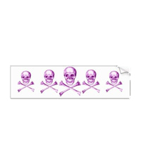 Skull and cross bones stickers