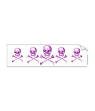 Skull and cross bones stickers