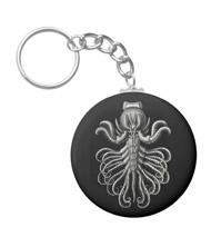 Keychains with crustacean designs, based on the drawings of Ernst Haeckel