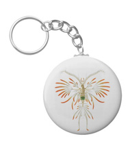 Keychains with crustacean designs, based on the drawings of Ernst Haeckel