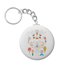 Keychains with crustacean designs, based on the drawings of Ernst Haeckel