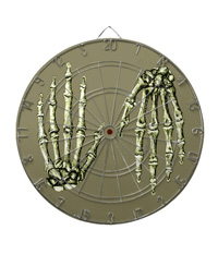 Bones of the human hand dartboards