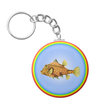 Keychains with fish designs, based on the drawings of Ernst Haeckel