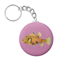 Keychains with fish designs, based on the drawings of Ernst Haeckel