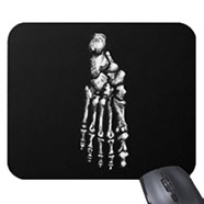 Mouse mats (mouse pads) with bones of the human foot