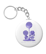 Keychains with fungi designs, based on the drawings of Ernst Haeckel