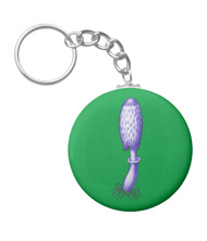 Keychains with fungi designs, based on the drawings of Ernst Haeckel