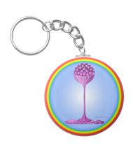 Keychains with fungi designs, based on the drawings of Ernst Haeckel