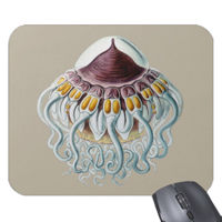 The Crown or Helmet Jellyfish (Periphylla periphylla) from deepwaters of all oceans except the arctic. 