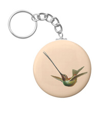 Keychains with bird drawings from the works of John Gould 