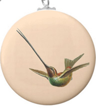 Keychains with bird drawings from the works of John Gould 