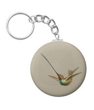 Keychains with bird drawings from the works of John Gould 