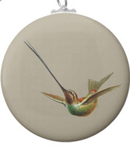 Keychains with bird drawings from the works of John Gould 