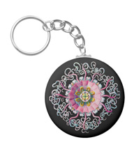 Keychains with jellyfish designs, based on the drawings of Ernst Haeckel