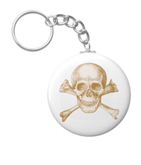 Skull and cross bones key chains