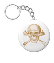 Skull and cross bones key chains