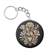 Keychains with microsopic creature designs, based on the drawings of Ernst Haeckel