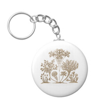 Keychains with microsopic creature designs, based on the drawings of Ernst Haeckel