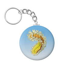 Keychains with microsopic creature designs, based on the drawings of Ernst Haeckel