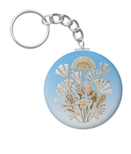 Keychains with microsopic creature designs, based on the drawings of Ernst Haeckel