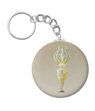 Keychains with microsopic creature designs, based on the drawings of Ernst Haeckel