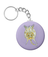 Keychains with microsopic creature designs, based on the drawings of Ernst Haeckel