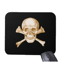 Skull and cross bones mouse mats