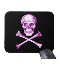 Skull and cross bones mouse mats