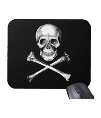 Skull and cross bones mouse mats