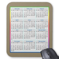 A small sample from about 100 mousepad calendars