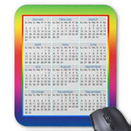 A small sample from about 100 mousepad calendars