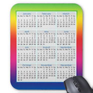 A small sample from about 100 mousepad calendars