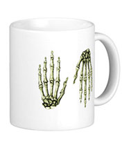 Bones of the human hand mugs