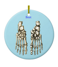 Ornaments with bones of the human foot