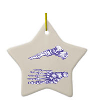 Ornaments with bones of the human foot