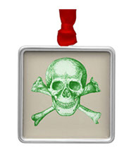 Skull and cross bones ornaments