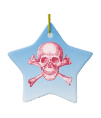 Skull and cross bones ornaments