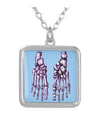 Pendant with bones of the human foot