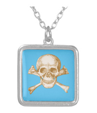 Skull and cross bones pendents