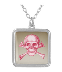 Skull and cross bones pendents