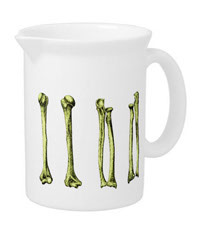 Bones of the human lower limb, teapots and pitchers