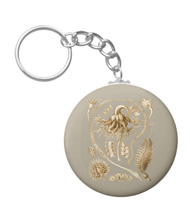 Keychains with jellyfish designs, based on the drawings of Ernst Haeckel