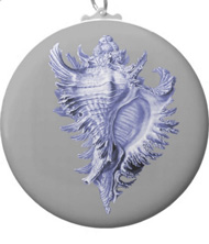 Keychains with shell designs, based on the drawings of Ernst Haeckel