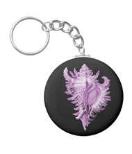 Keychains with shell designs, based on the drawings of Ernst Haeckel