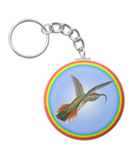 Keychains with bird drawings from the works of John Gould 